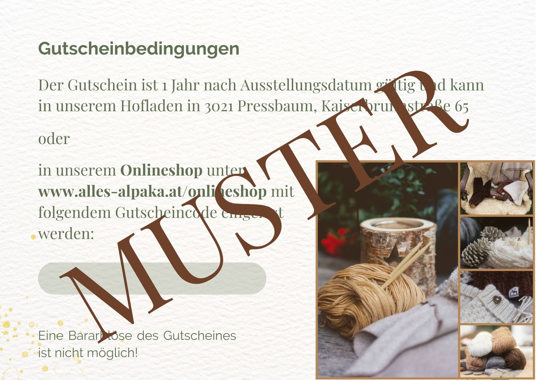 Geschenk-/Wertgutschein