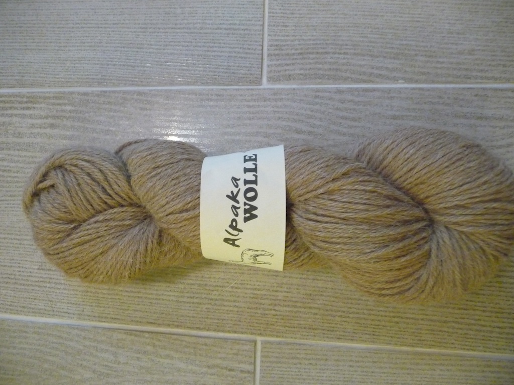 Alpaka Strickwolle beige