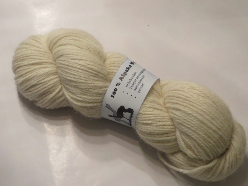 Alpaka Strickwolle weiß
