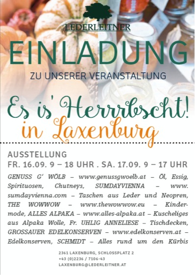 Einladung zum Lederleitner Herbstfest 2016